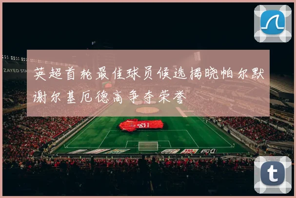 英超首轮最佳球员候选揭晓帕尔默谢尔基厄德高争夺荣誉